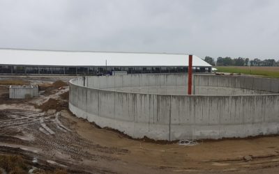Budowa zbiornika na gnojowicę – Pępowo